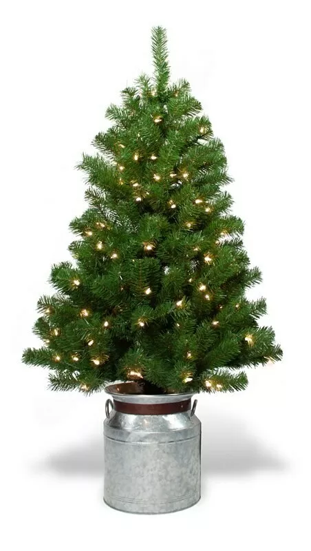 11089 48" 200LT PREELIT PINE TREE IN SILVER