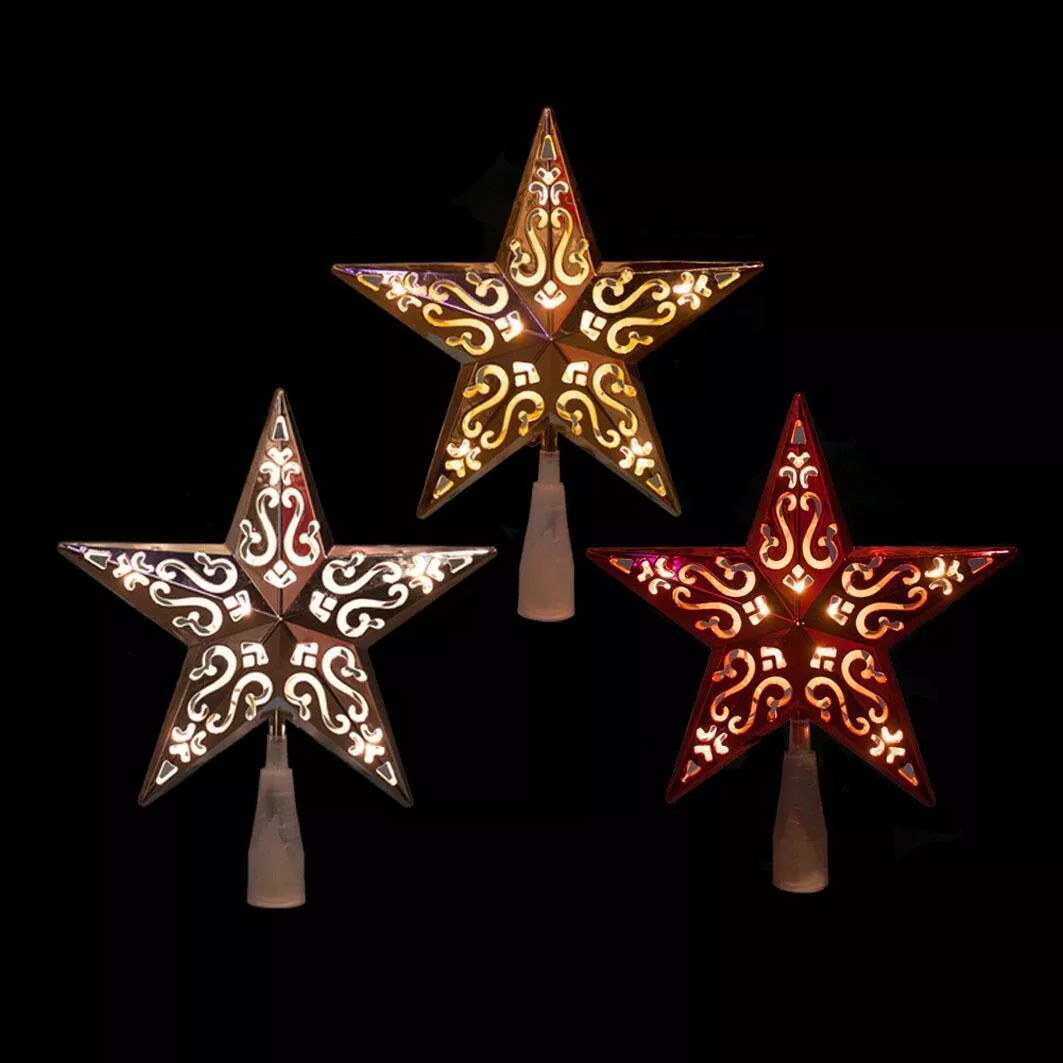 15928 10" 10lt 5pt star tree top w cutout