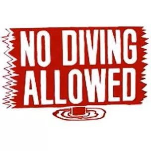 "No Diving Allowed" - Sign | SW-13